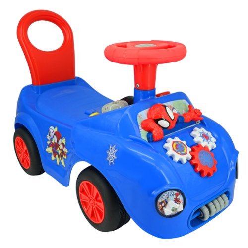 Kiddieland - Spidey Web Racer Lights N' Sounds Ride-on, Toddlers 12-36 mos