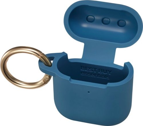 Best Buy essentials™ Silicone Case for Apple AirPods 1st and 2nd Generations - Blue GLOBAL SHIPPING