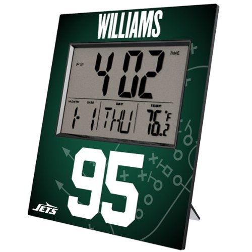 Keyscaper - Quinnen Williams Digital Desk & Wall Clock - Multicolor-Front_Standard 