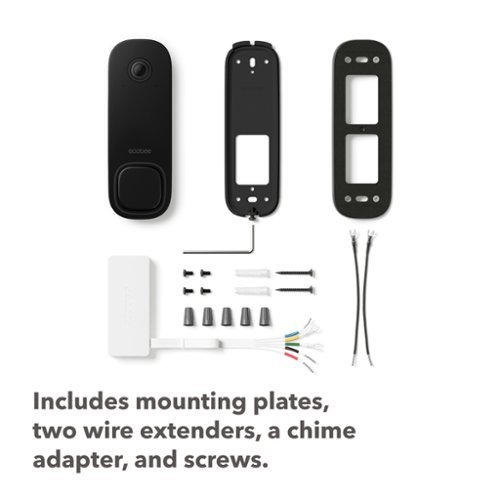 ecobee Smart Video Doorbell - Wired with Advanced Person and Package Detection - Black GLOBAL SHIPPING