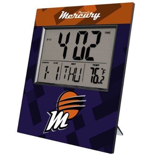 Keyscaper - Phoenix Mercury Color Block Digital Desk Clock - Multicolor-Front_Standard 