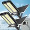 Adewalk - Solar Lights Outdoor 7000W, IP67 Waterproof Dusk to Dawn LED Solar Street Light with Motion Sensor for Pathway (2-Pack) - Black-Front_Standard