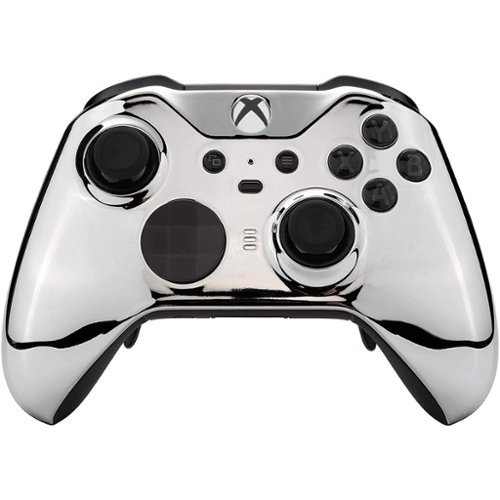 Custom Controllerzz - Custom Elite Series 2 Wireless Controller for Xbox Series X, Xbox Series S, Xbox One - Silver Chrome-Front_Standard 