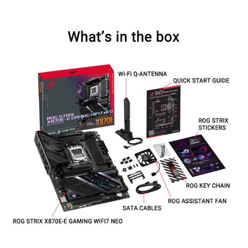 ASUS ROG STRIX X870E-E GAMING Wi-FI 7 NEO (Socket AM5) AMD X870E ATX DDR5 Wi-Fi 7 Motherboard - Black GLOBAL SHIPPING