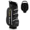 Costway - Lightweight Golf Cart Bag with 15 Way Top Divider Individual Putter Well Cooler Bag Black - Black,Yellow-Front_Standard
