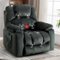 Bestier - Oversize Power Lift Recliner Chair with Massage and Heating - Large Massage Recliner Chair - Gray-Front_Standard