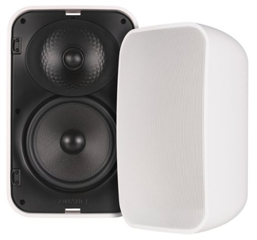 Sonance - MX62 - Mariner MX Series 6-1/2" 2-Way Outdoor Surface Mount Speakers (Pair) - Paintable White-Front_Standard
