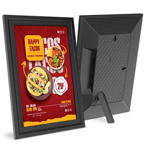 Sungale - 10 inch Digital Signage Screen & Cloud Management Service for Business - Black-Front_Standard 