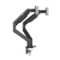 MSI - MT201D Dual Monitor Arm – Heavy Duty Adjustable Spring Desk Mount, VESA Compatible, 17–45in, 44 lbs, Clamp & Grommet - Matte Black-Front_Standard