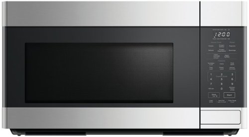 Fisher & Paykel - 1.8 Cu. Ft. Over-the-Range Microwave - Black/brushed stainless steel-Front_Standard 