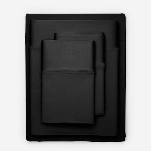 SHEEX - Sleep Tech Sheet Set - Split King - Black-Front_Standard 