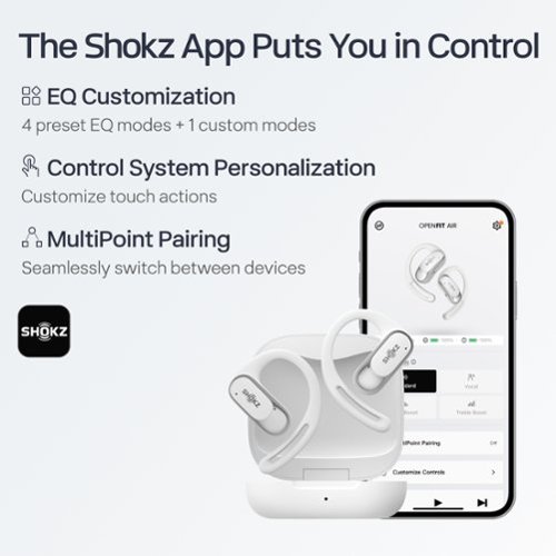 Shokz OpenFit Air Open-Ear True Wireless Earbuds - White BUY IN EUROPE