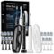 AquaSonic - Elite Duo Rechargeable Electric Toothbrush Set – ADA Accepted, 5 Modes, 2 Travel Cases, 16 Brush Heads - White/Black-Front_Standard