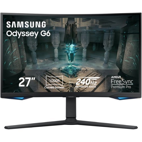 Samsung - Odyssey BG65 27" 1000R Curved QHD 240Hz 1ms FreeSync Premium Pro Smart Gaming Monitor with HDR600(DisplayPort, HDMI) - Black