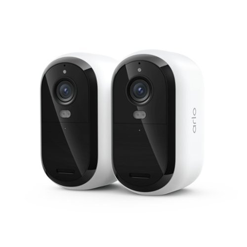Arlo - Essential Outdoor Security Camera 2K (3rd Gen, 2025 Release) - Wireless, Rechargeable Camera, 2-Cam - White-Front_Standard 