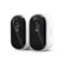 Arlo - Essential Outdoor Security Camera 2K (3rd Gen, 2025 Release) - Wireless, Rechargeable Camera, 2-Cam - White-Front_Standard