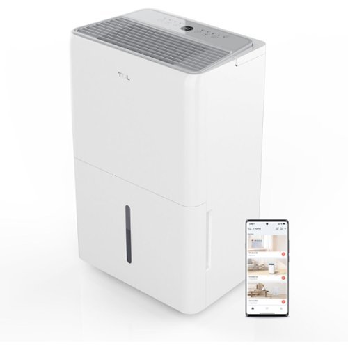 TCL - 25 Pint Smart Dehumidifier - White-Front_Standard 