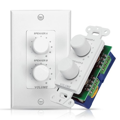 Pyle - Volume Control Wall Plate - Black-Front_Standard 