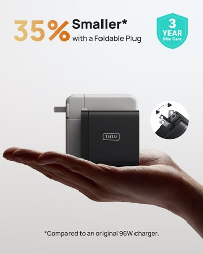 INIU 100W USB C/A Wall Charger, GaN Fast Charge with Foldable Plug for iPhone 17 16 15 14 13 Samsung Google Pixel iPad Laptop - Black WHERE TO BUY