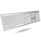 Macally - Wireless Bluetooth Keyboard for Mac - Compatible Apple Keyboard or MacBook Pro/Air, iMac - Silver - Aluminum Silver-Front_Standard