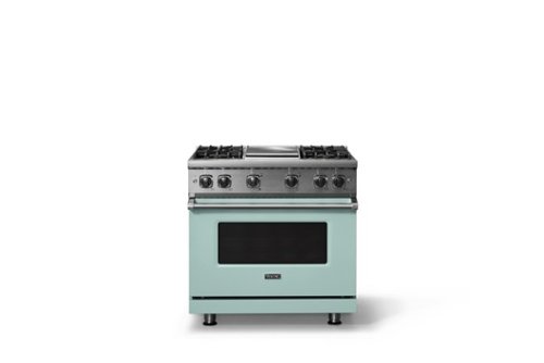 Viking - 5.1 Cu. Ft. 36"W Freestanding LP Gas Sealed 4 Burner Range with Griddle - Splash-Front_Standard 