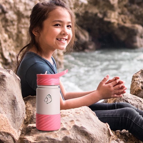 Buzio 14oz Insulated Water Bottle with Straw Lid & Silicone Boot for Kids - Pink WHERE TO BUY
