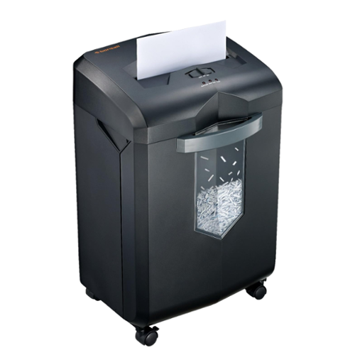 Bonsaii - Paper Shredder, 18-Sheet 60-Minutes Shredder for Office Heavy Duty Cross-Cut Shredder with 6 Gallon Basket 4 Casters - Black-Front_Standard 