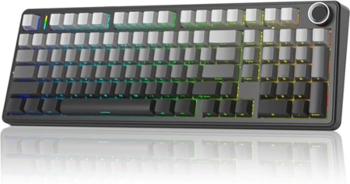 AULA - F99 Pro, 99-Key, Wireless, Hot Swappable, Mechanical Gaming Keyboard, RGB, 5-Layer Padding, 8000 mAh Battery, Knob - Black-Front_Standard 