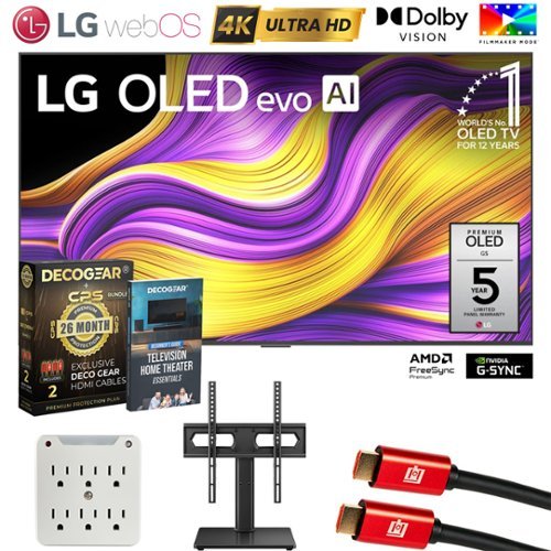 LG - 65" G5 OLED evo 4K UHD TV w/ One Wall Design 2025 + Extended Protection Plan-Front_Standard 