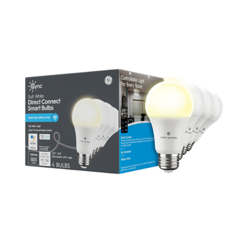 Cync - A19 Smart LED Light Bulbs (4 Pack) - Soft White-Front_Standard 