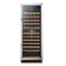 Lanbo - Freestanding/Built-In 24 Inch 141 Bottle Dual Zone Compressor Wine Cooler with Stainless Steel Door - Black-Front_Standard