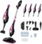 Sweet - 10-in-1 Steam Mop, 1550W Detachable Handheld Steam Cleaner for Floor Cleaning, 16FT Cord, 2 Washable Pads - Black Pink-Front_Standard