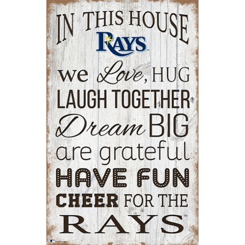 Fan Creations - Tampa Bay Rays 11'' x 19'' Team In This House Sign - Multicolor-Front_Standard 