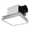 Akicon - Bathroom Exhaust Fan with Light, Dimmable 3CCT LED Light with Night Light, 80 CFM, 2 Sones, Square - Silver-Front_Standard