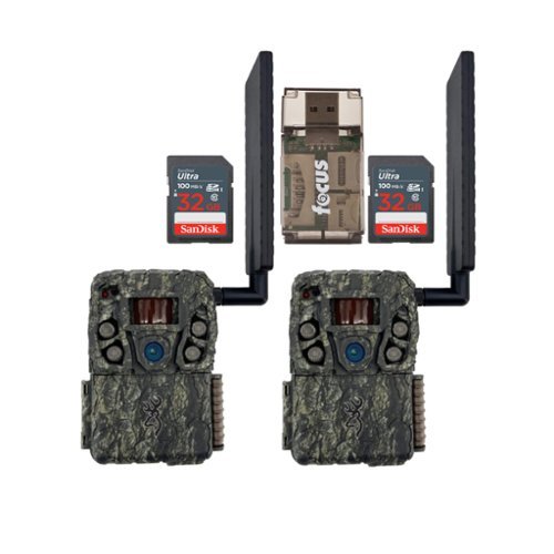 Browning Trail Cameras Defender Wireless Vision Pro HD Bundle - Live Stream, Battery Pack & Card Reader Included