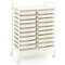Costway - 20 Drawers Rolling Storage Cart Art Craft Organizer on Wheels Multipurpose - Off White-Front_Standard