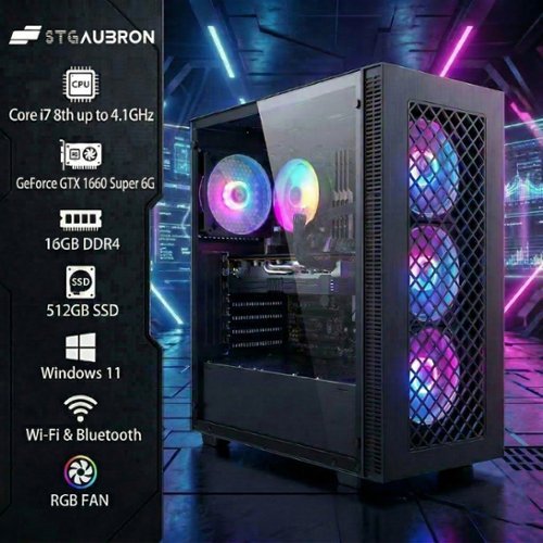STGAubron Gaming Desktop PC, Intel Core I7 8th Gen up to 4.1Ghz