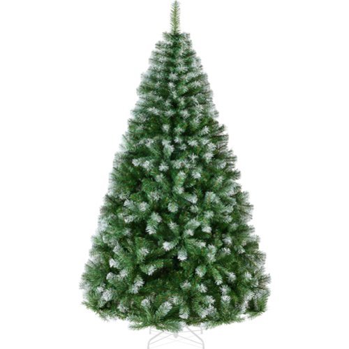 Best Choice Products - Artificial Christmas Tree, Unlit Pine Design w/Easy Assembly - Frosted Pine-Front_Standard 