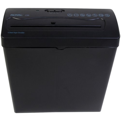 Royal - 6-Sheet Crosscut Shredder - Black-Front_Standard 