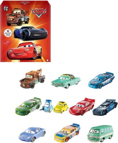 Disney - Pixar Cars 1:55 Scale Collectible Die-Cast Vehicles, 10 Pack
