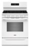 Whirlpool - 30 in. Wide 5 burners 5.0 cu. ft. Freestanding Gas Range with Air Cooking Technology - White-Front_Standard