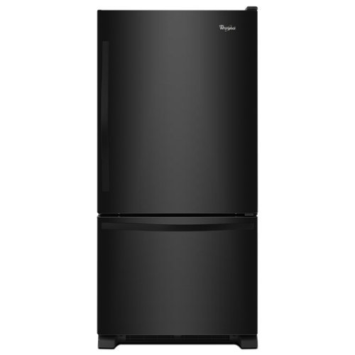  Whirlpool - 18.7 Cu. Ft. Bottom-Freezer Refrigerator with Spillguard Glass Shelves - Black