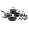 Cuisinart - 11-Piece Cookware Set - Black/Silver-Angle_Standard