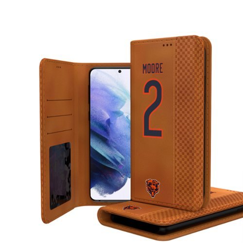 Keyscaper - NFL - D.J. Moore Chicago Bears Galaxy Folio Case - S24 - Brown-Front_Standard 
