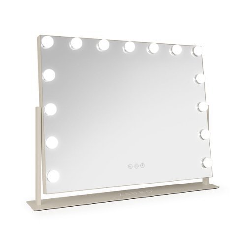 Zadro - Hollywood Makeup Mirror - 25" x 20" - 15 LED Light Bulbs with Dimmable Brightness - Neutral-Front_Standard 