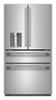 KitchenAid - 29 Cu. Ft. French Door Refrigerator with Exterior Water and Ice and FreshChill Full-Width Refrigerated Drawer - Stainless Steel-Front_Standard