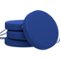 Outsunny - Chair Cushions Set of 4 Round Seat Cushions for Dining Bistro Chairs Machine Washable, 15" x 15" x 3" - Blue-Front_Standard