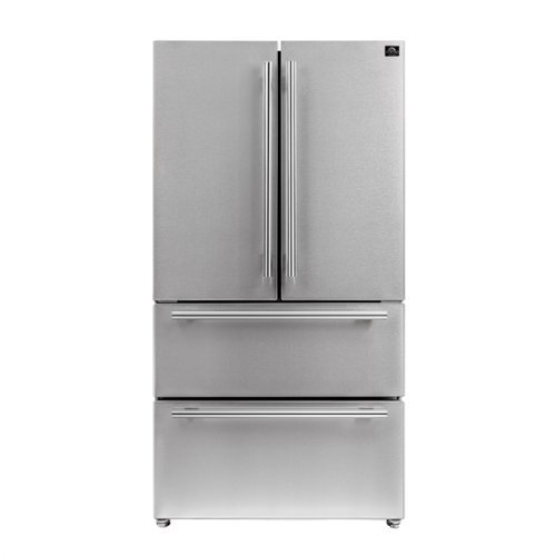 Forno Appliances - Moena 19.2 Cu. Ft. French Door Refrigerator - Stainless Steel
