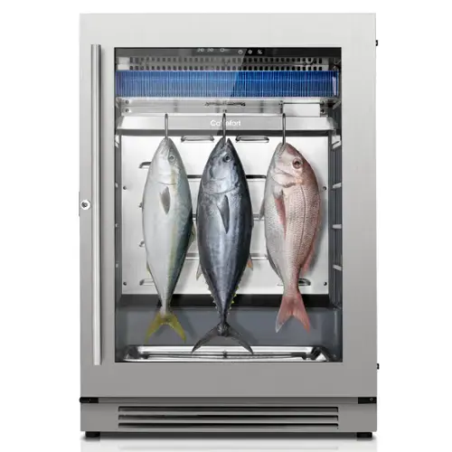 Front. Ca'Lefort - 24 in. 3.7 cu. ft. Dry Age Refrigerator Meat Aging Machine in Stainless Steel - Stainless Steel.