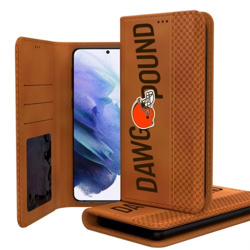 Keyscaper - NFL - Cleveland Browns Galaxy Folio Case - S24 - Brown-Front_Standard 